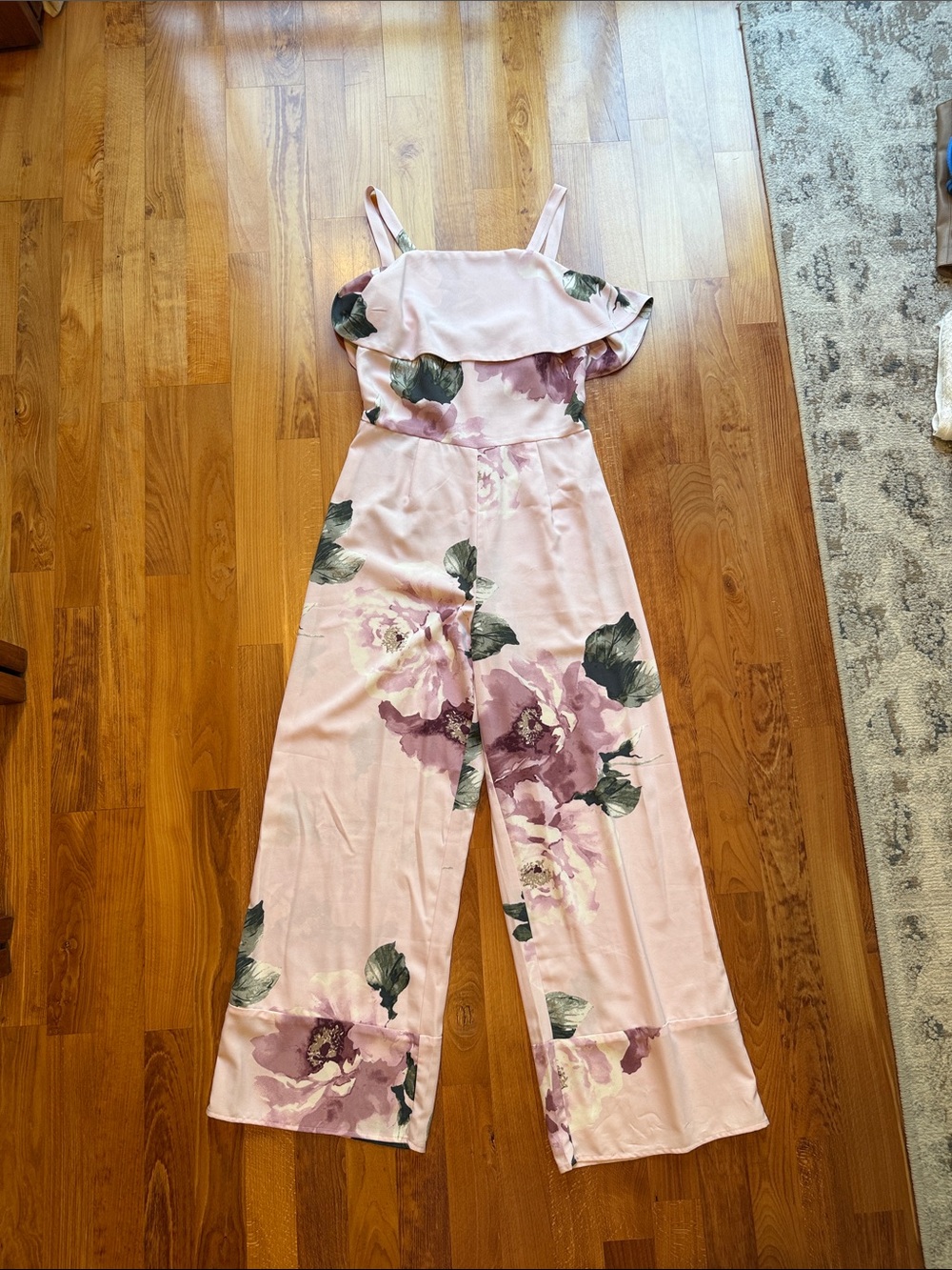 Leith Blush Pink Floral Midi Dress